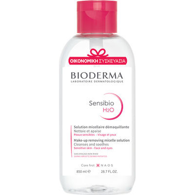 Bioderma Micellar Water Ντεμακιγιάζ Sensibio H2O για Ευαίσθητες Επιδερμίδες 850ml