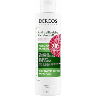 Vichy Dercos Anti Dandruff Sensitive Σαμπουάν κατά της Πιτυρίδας 200ml