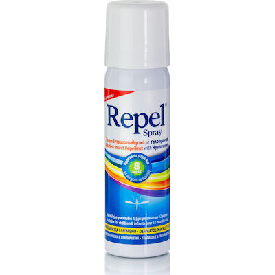 Uni-Pharma Repel Άοσμο Εντομοαπωθητικό Spray με Υαλουρονικό Κατάλληλο για Παιδιά 50ml