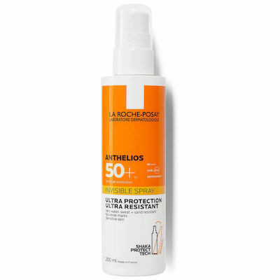 La Roche Posay Anthelios Invisible Αδιάβροχη Αντηλιακή Λοσιόν Σώματος SPF50 σε Spray 200ml
