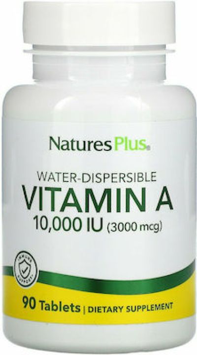Nature's Plus Immune Support Water-dispersible Vitamin A Βιταμίνη για τo Δέρμα 10000iu 90 ταμπλέτες