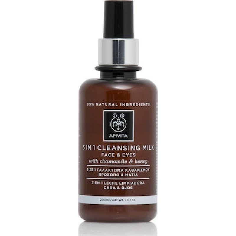 APIVITA 3 IN 1 CLEANSING ΓΑΛΑΚΤΩΜΑ ΚΑΘΑΡΙΣΜΟΥ ΓΙΑ ΠΡΟΣΩΠΟ & ΜΑΤΙΑ 200ML