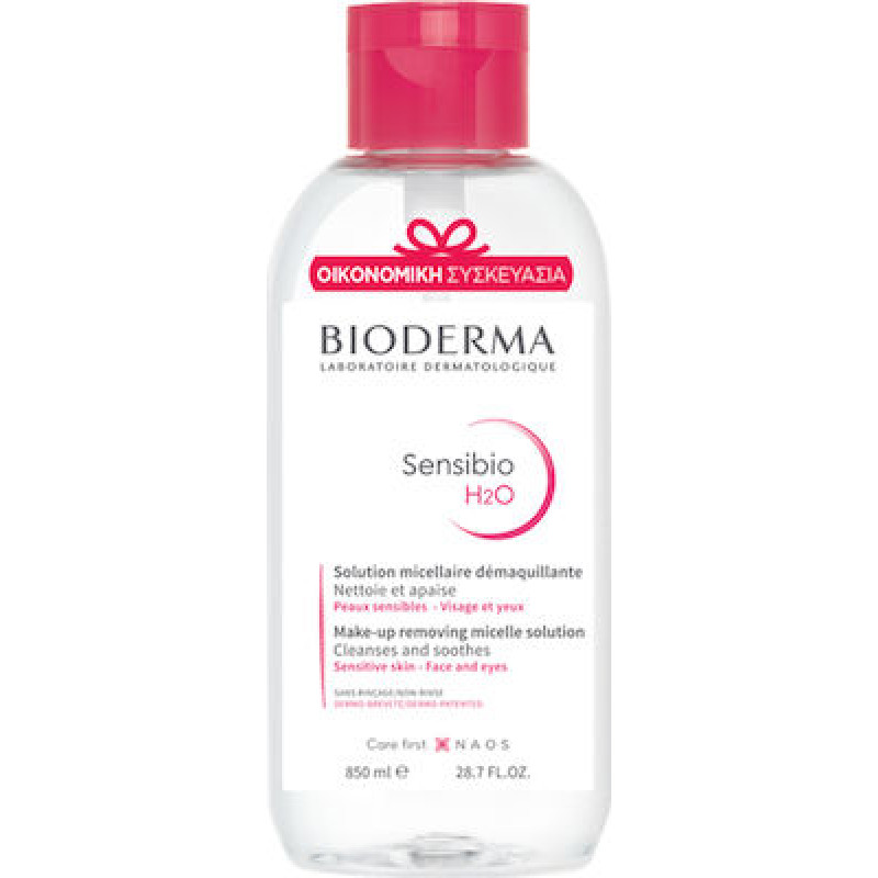 Bioderma Micellar Water Ντεμακιγιάζ Sensibio H2O για Ευαίσθητες Επιδερμίδες 850ml