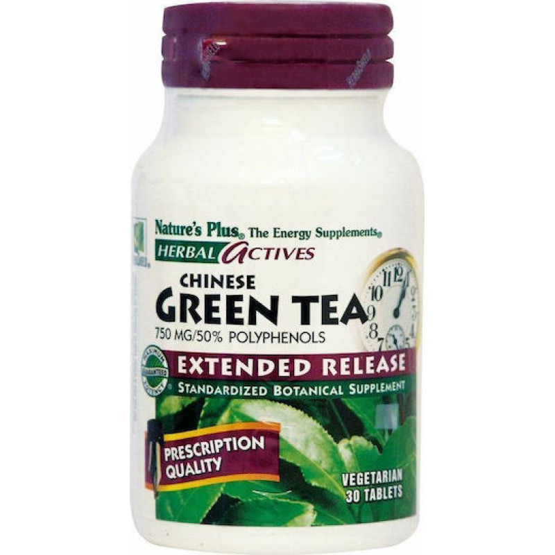 Nature's Plus Herbal Actives Green Tea Extended Release 30 ταμπλέτες