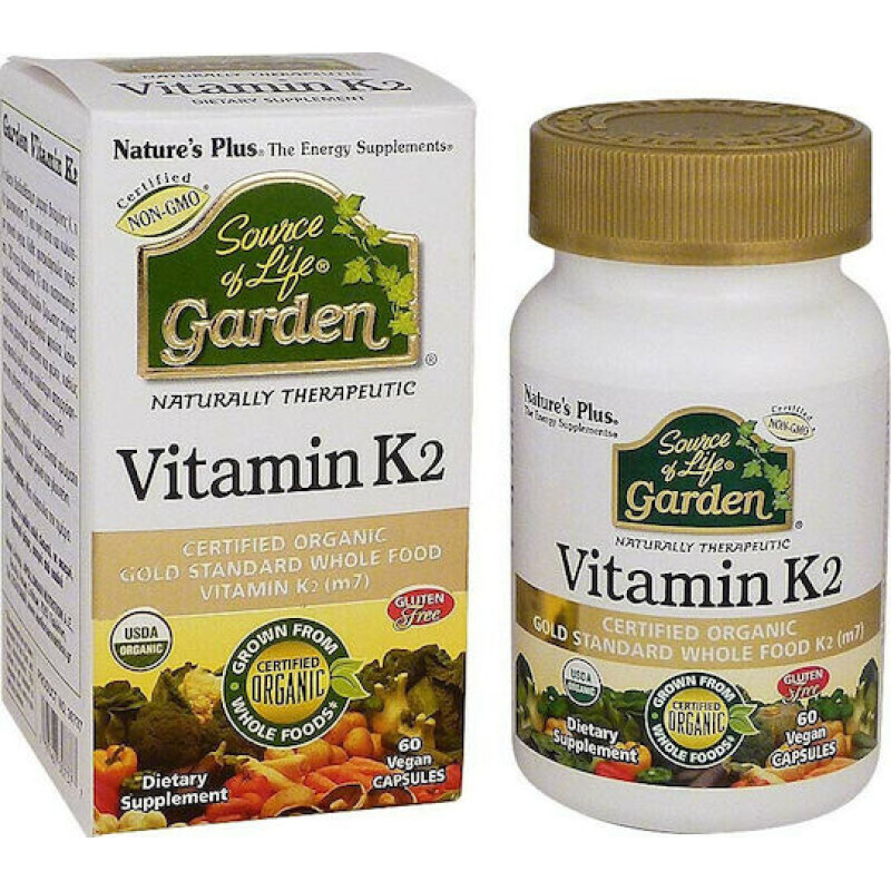 Nature's Plus Βιταμίνη K για την Υγεία των Οστών 60 φυτικές κάψουλες