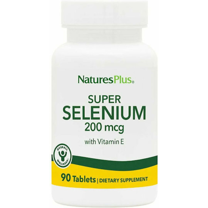 Nature's Plus Overall Wellness Super Selenium with Vitamin E 200mg 200mcg with Vitamin E