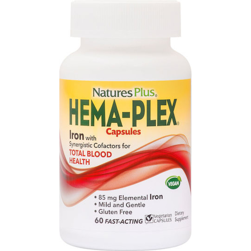 Nature's Plus Hema-Plex Iron with Synergistic Factors 60 κάψουλες