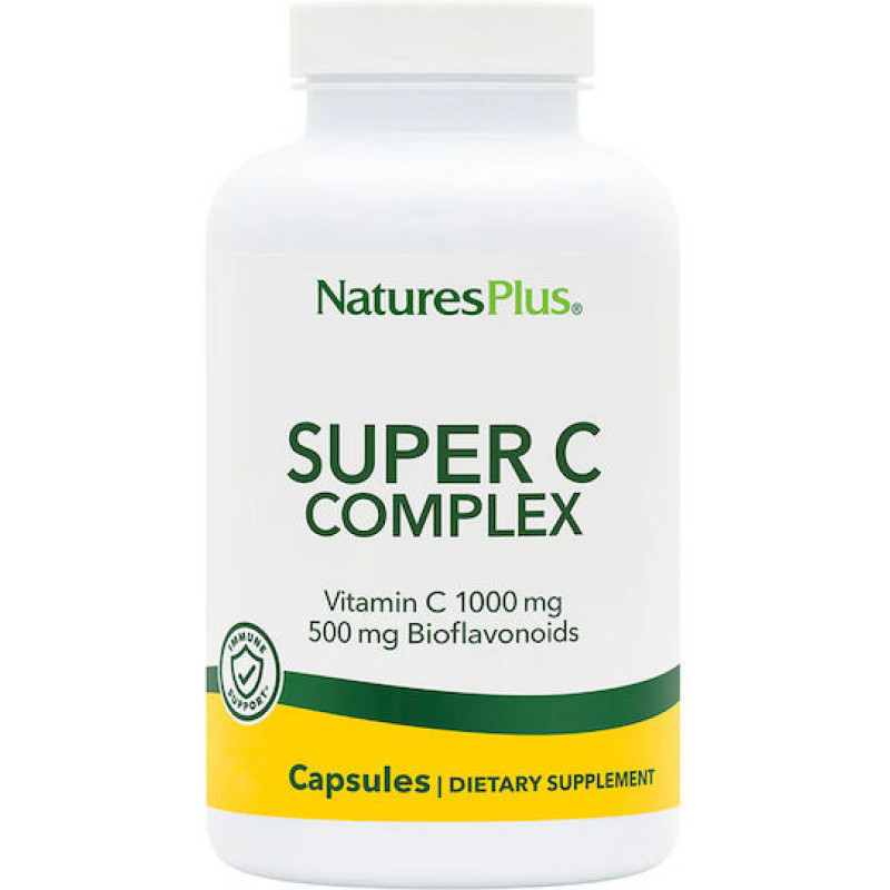 Nature's Plus Super C Complex Βιταμίνη για Ενίσχυση του Ανοσοποιητικού, τo Δέρμα & Αντιοξειδωτική δράση 1000mg 30 κάψουλες