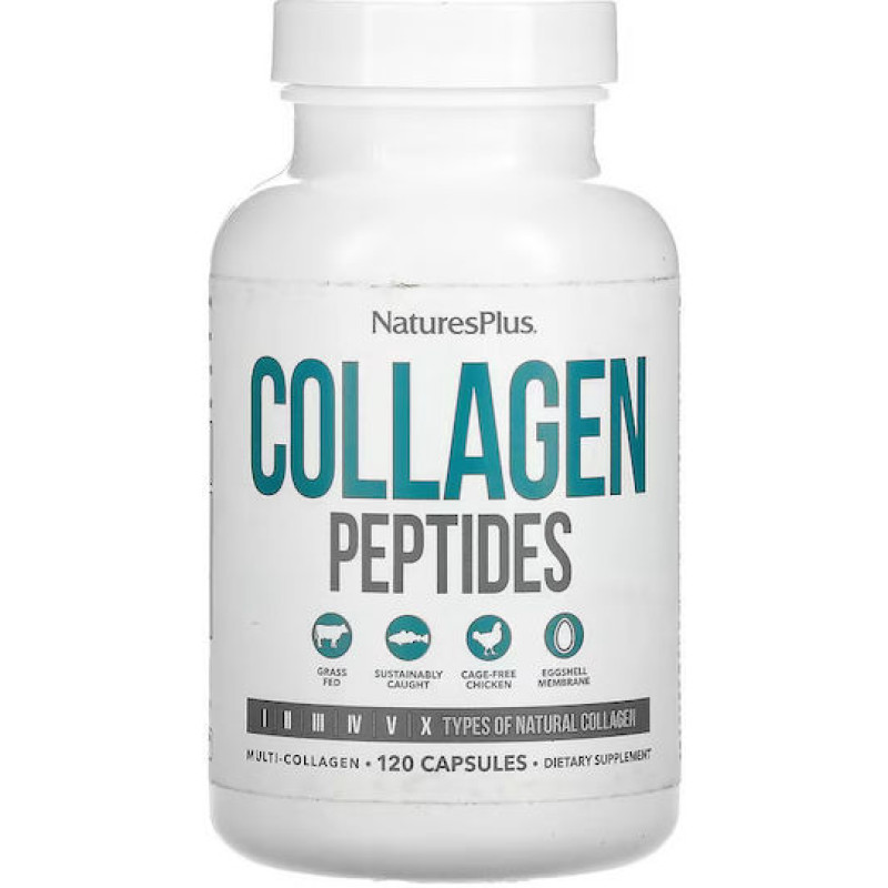 Nature's Plus Collagen Peptides με Υαλουρονικό Οξύ 120 κάψουλες