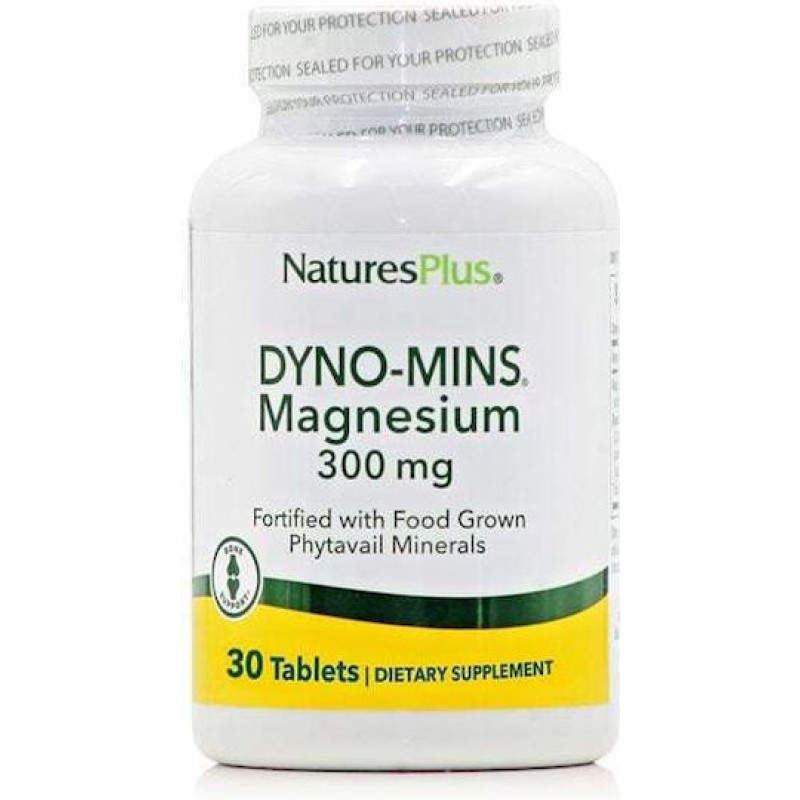 Nature's Plus Dyno-mins Magnesium 300mg 30 ταμπλέτες