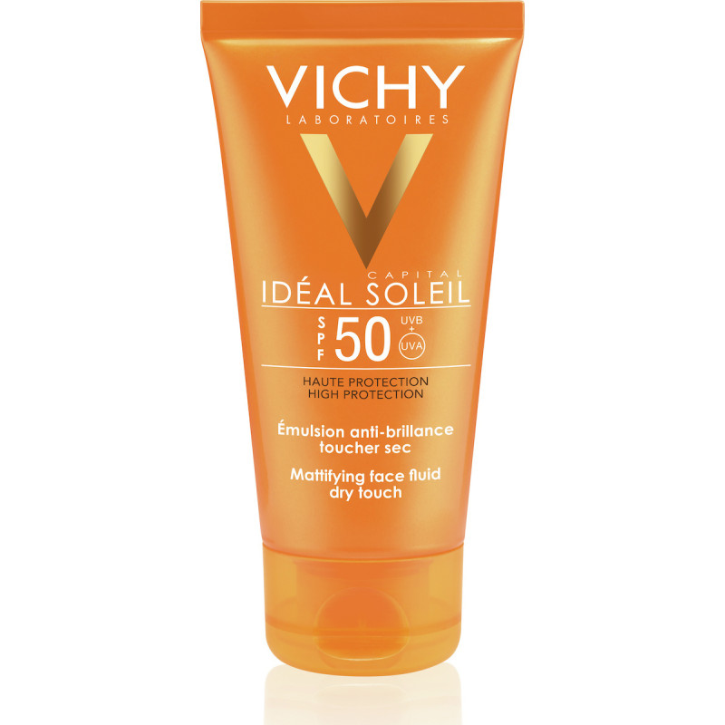 Vichy Ideal Soleil Mattifying Fluid Dry Touch Αδιάβροχη Αντηλιακή Κρέμα Προσώπου SPF50 50ml