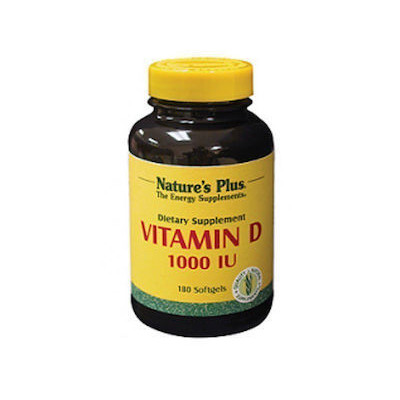 Nature's Plus Vitamin D3 1000 I.U. 180 μαλακές κάψουλες