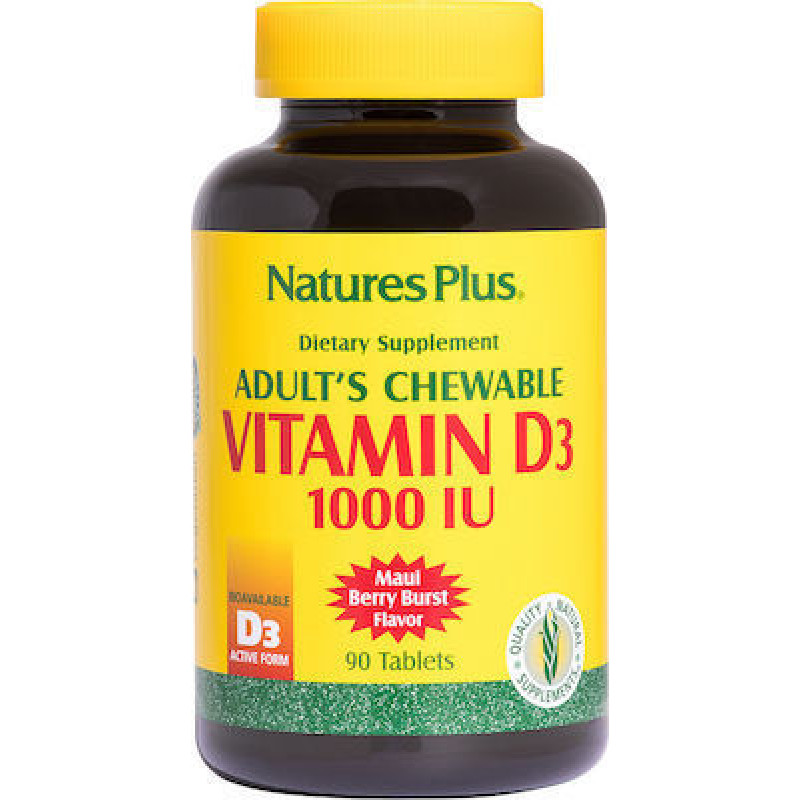 Nature's Plus Adult's Chewable Vitamin D3 1000 IU 90 ταμπλέτες