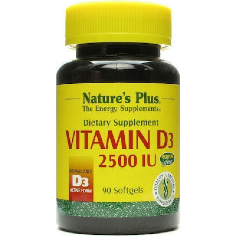 Nature's Plus Vitamin D3 2500 IU 90 μαλακές κάψουλες