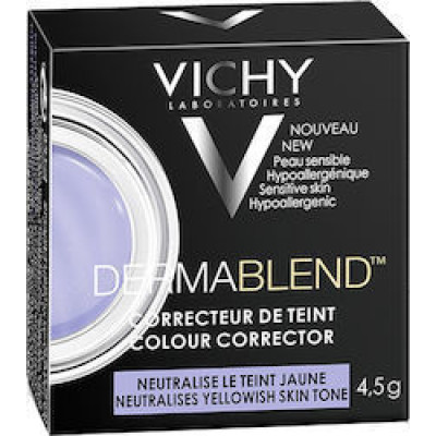 Vichy Dermablend Colour Corrector Purple Διορθωτικό Προσώπου για Εξουδετέρωση Κίτρινων Τόνων 4.5gr