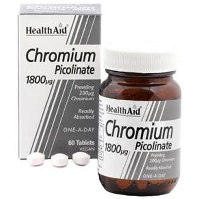 HEALTH AID CHROMIUM PICOLINATE 200MG 60T