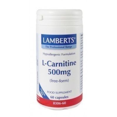 LAMBERTS L CARNITINE 500MG 60CAP