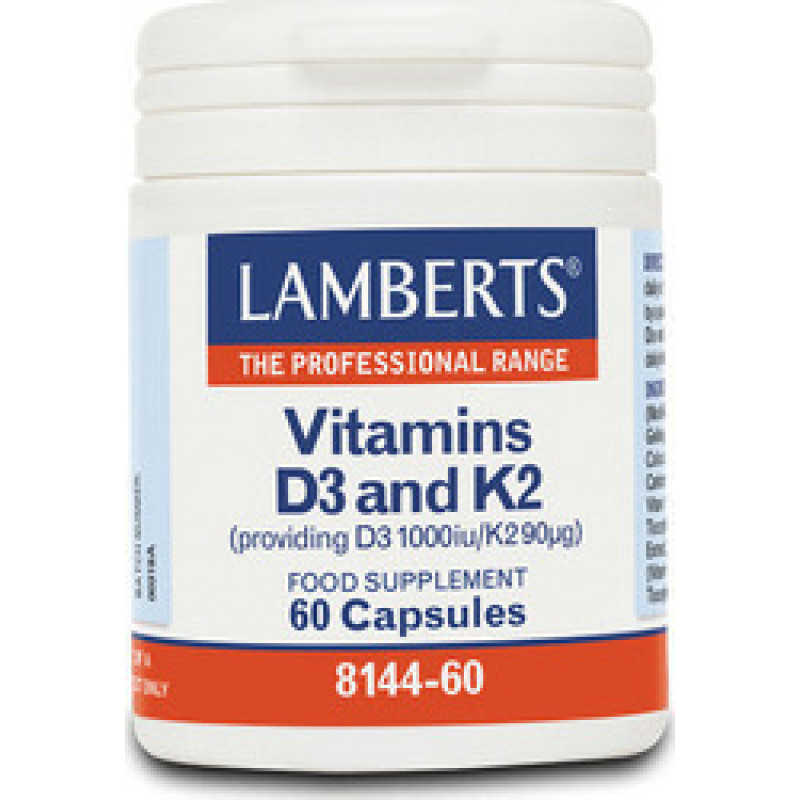 LAMBERTS VITAMINS D3 & K2 60CAPS