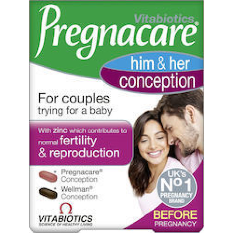 VITABIOTICS PREGNACARE HIS & HER CONCEPTION 60 TABS