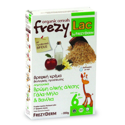 FREZYLAC BIO CEREAL ΒΡΩΜΗ ΓΑΛΑ ΜΗΛΟ ΒΑΝΙΛΙΑ 200GR