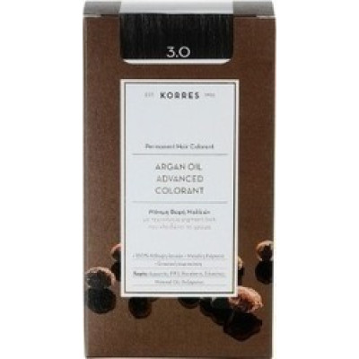 KORRES ARGAN OIL 3.0 ΜΟΝΙΜΗ ΒΑΦΗ ΚΑΣΤΑΝΟ ΣΚΟΥΡΟ 75ML