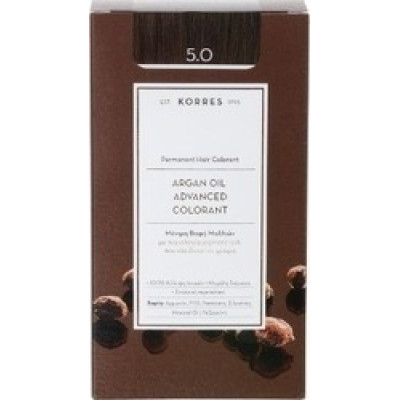KORRES ARGAN OIL 5.0 ΜΟΝΙΜΗ ΒΑΦΗ ΚΑΣΤΑΝΟ ΑΝΟΙΧΤΟ 75ML