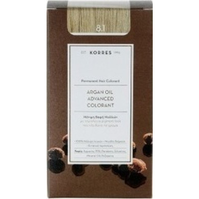 KORRES ARGAN OIL 8.1 ΜΟΝΙΜΗ ΒΑΦΗ ΞΑΝΘΟ ΑΝΟΙΧΤΟ ΣΑΝΤΡΕ 75ML