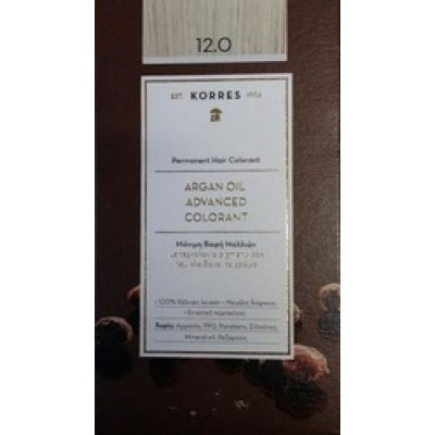 KORRES ARGAN OIL 12.0 ΜΟΝΙΜΗ ΒΑΦΗ ΞΑΝΘΟ/SPECIAL BLONDE 75ML