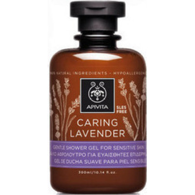 APIVITA CARING LAVENDER ΑΠΑΛΟ ΑΦΡΟΛΟΥΤΡΟ ΓΙΑ ΕΥΑΙΣΘΗΤΕΣ ΕΠΙΔΕΡΜΙΔΕΣ 300ML