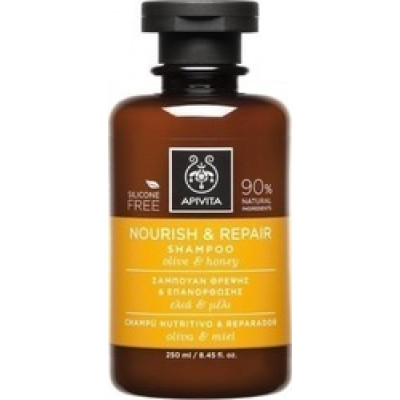 APIVITA NOURISH & REPAIR SHAMPOO ΣΑΜΠΟΥΑΝ ΘΡΕΨΗΣ & ΕΠΑΝΟΡΘΩΣΗΣ ΜΕ ΕΛΙΑ & ΜΕΛΙ 250ML