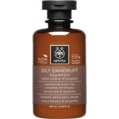 APIVITA OILY DANDRUFF SHAMPOO ΣΑΜΠΟΥΑΝ ΚΑΤΑ ΤΗΣ ΛΙΠΑΡΗΣ ΠΙΤΥΡΙΔΑΣ ΜΕ ΛΕΥΚΗ ΙΤΙΑ & ΠΡΟΠΟΛΗ 250ML