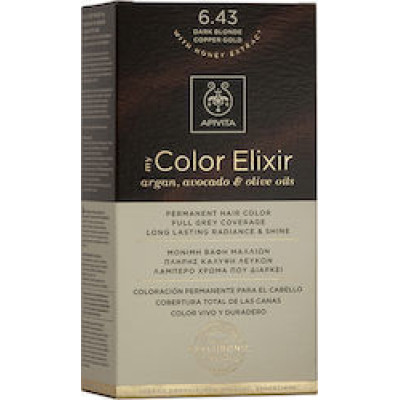 APIVITA MY COLOR ELIXIR Βαφή Μαλλιών 6.43 Ξανθό Σκούρο Χάλκινο Μελί