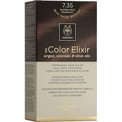 APIVITA MY COLOR ELIXIR Βαφή Μαλλιών 7.35 Ξανθό Μελί Μαονί