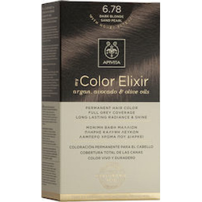 APIVITA MY COLOR ELIXIR Βαφή Μαλλιών 6.78 Ξανθό Σκούρο Μπεζ Περλέ