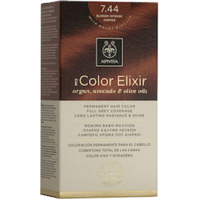 APIVITA MY COLOR ELIXIR Βαφή Μαλλιών 7.44 Ξανθό Έντονο Χάλκινο