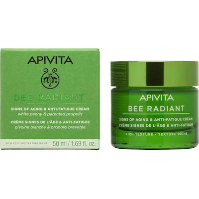 APIVITA Bee Radiant Κρέμα για Σημάδια Γήρανσης & Ξεκούραστη Όψη Πλούσιας Υφής - 50ml