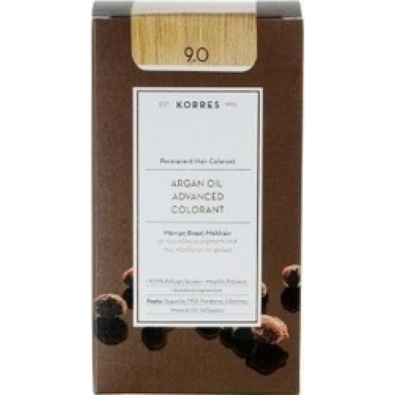 KORRES ARGAN OIL 9.0 ΜΟΝΙΜΗ ΒΑΦΗ ΞΑΝΘΟ ΠΟΛΥ ΑΝΟΙΧΤΟ 75ML