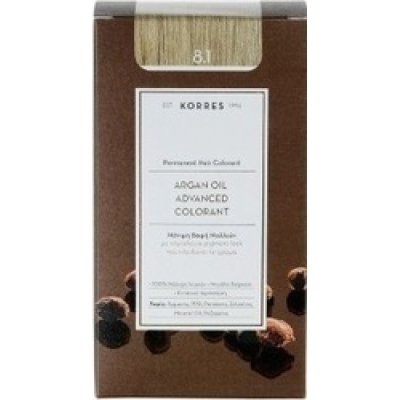 KORRES ARGAN OIL 8.1 ΜΟΝΙΜΗ ΒΑΦΗ ΞΑΝΘΟ ΑΝΟΙΧΤΟ ΣΑΝΤΡΕ 75ML