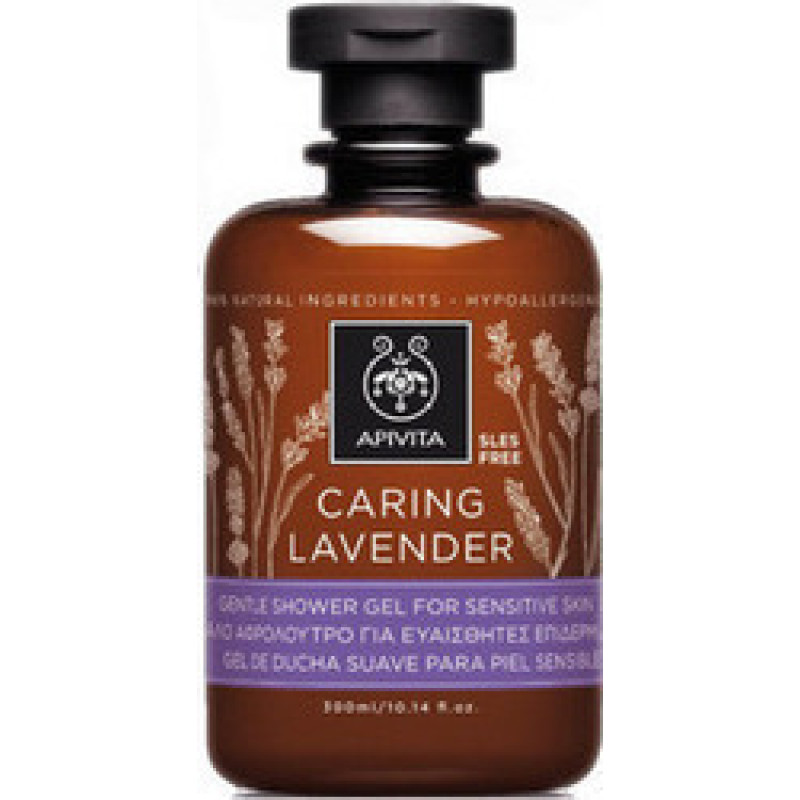 APIVITA CARING LAVENDER ΑΠΑΛΟ ΑΦΡΟΛΟΥΤΡΟ ΓΙΑ ΕΥΑΙΣΘΗΤΕΣ ΕΠΙΔΕΡΜΙΔΕΣ 300ML