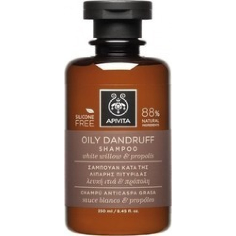 APIVITA OILY DANDRUFF SHAMPOO ΣΑΜΠΟΥΑΝ ΚΑΤΑ ΤΗΣ ΛΙΠΑΡΗΣ ΠΙΤΥΡΙΔΑΣ ΜΕ ΛΕΥΚΗ ΙΤΙΑ & ΠΡΟΠΟΛΗ 250ML