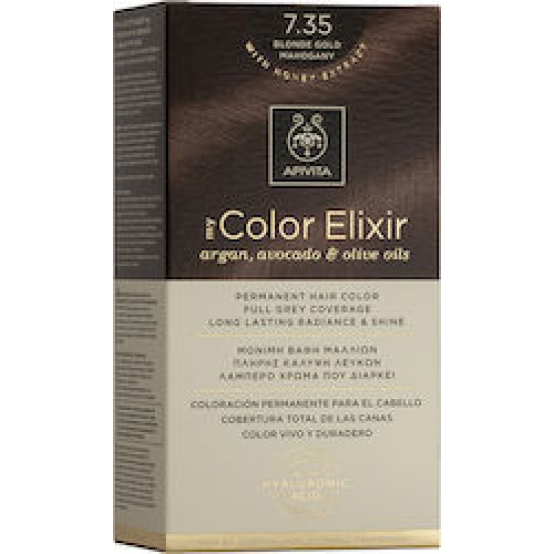 APIVITA MY COLOR ELIXIR Βαφή Μαλλιών 7.35 Ξανθό Μελί Μαονί