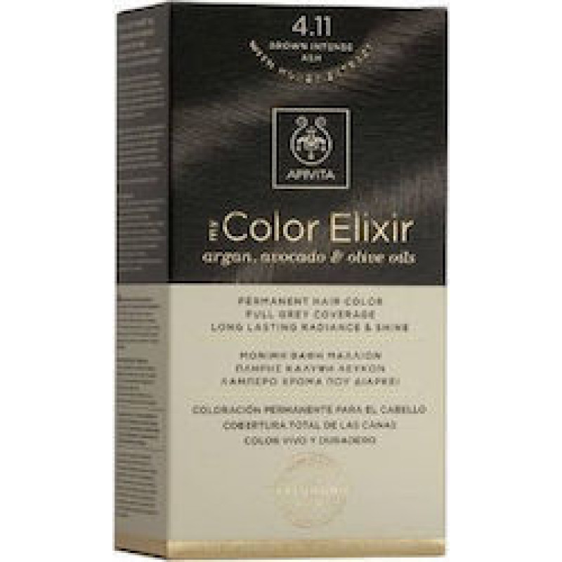 APIVITA MY COLOR ELIXIR Βαφή Μαλλιών 4.11 Καστανό Έντονο Σαντρέ