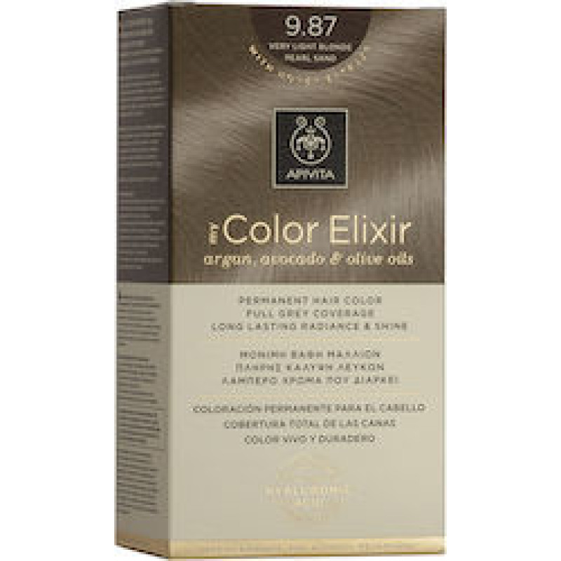APIVITA MY COLOR ELIXIR Βαφή Μαλλιών 9.87 Ξανθό Πολύ Ανοιχτό Περλέ Μπεζ
