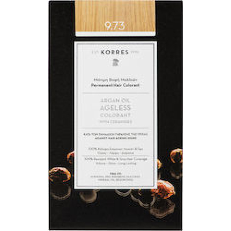 KORRES ARGAN OIL AGELESS ΜΟΝΙΜΗ ΒΑΦΗ ΜΑΛΛΙΩΝ 9.73 ΧΡΥΣΟ ΚΑΣΤΑΝΟ 1 ΤΜΧ