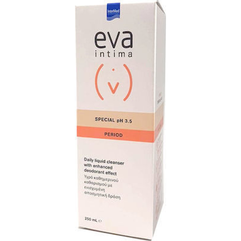 Intermed Eva Intima Wash Special pH 3.5 Υγρό Καθαρισμού της Ευαίσθητης Περιοχής με Ενισχυμένη Αποσμητική Δράση 250ml.
