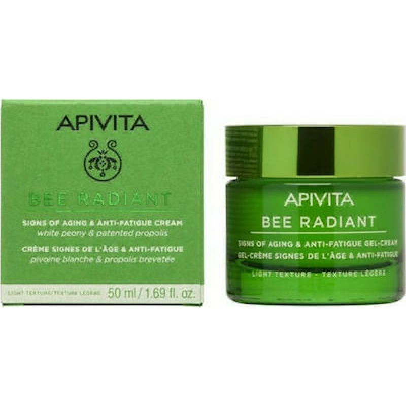 APIVITA Bee Radiant Κρέμα-Gel για Σημάδια Γήρανσης & Ξεκούραστη Όψη Ελαφριάς Υφής - 50ml