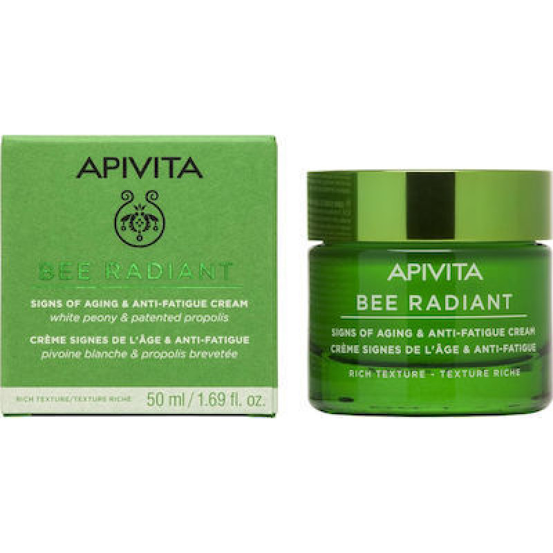 APIVITA Bee Radiant Κρέμα για Σημάδια Γήρανσης & Ξεκούραστη Όψη Πλούσιας Υφής - 50ml