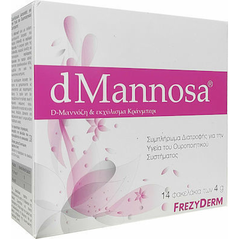 FREZYDERM dMannosa Υγεία Ουροποιητικού Συστήματος 14 Φακελάκια x4g