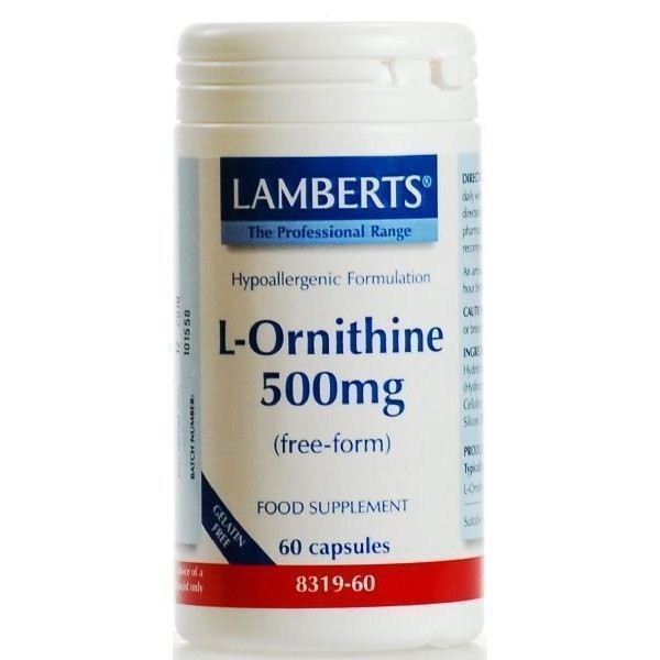 LAMBERTS L ORNITHINE 500MG 60CAP