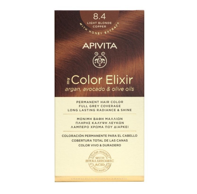 APIVITA My Color Elixir Βαφή Μαλλιών 8.4 Ξανθό Ανοιχτό Χάλκινο